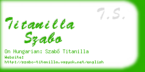 titanilla szabo business card